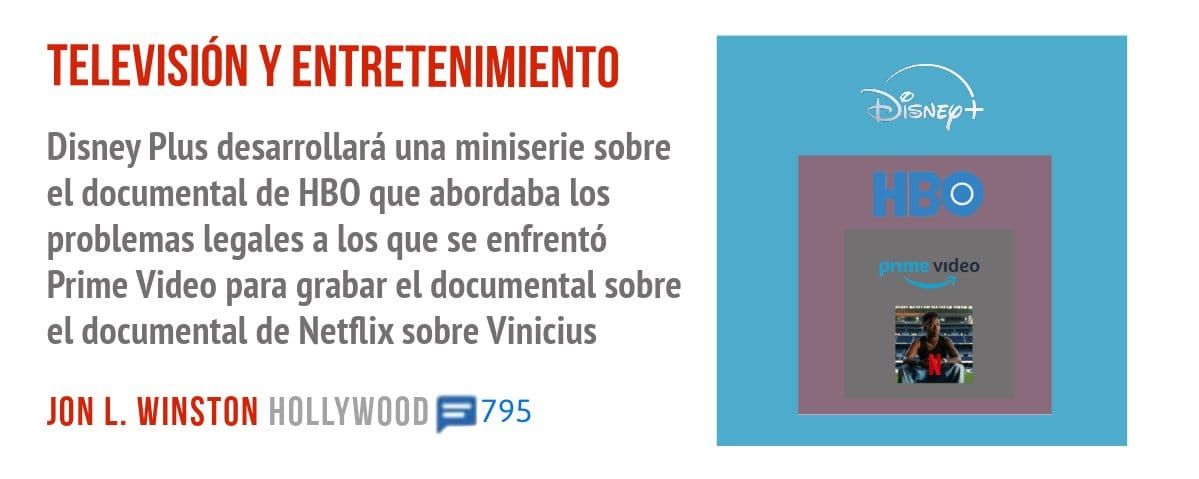 TELEVISIÓN Y ENTRETENIMIENTO. Disney Plus desarrollará una miniserie sobre el documental de HBO que abordaba los problemas legales a los que se enfrentó Prime Video para grabar el documental