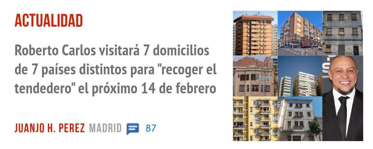 ACTUALIDAD. Roberto Carlos visitará 7 domicilios de 7 países distintos para "recoger el tendedero" el próximo 14 de febrero