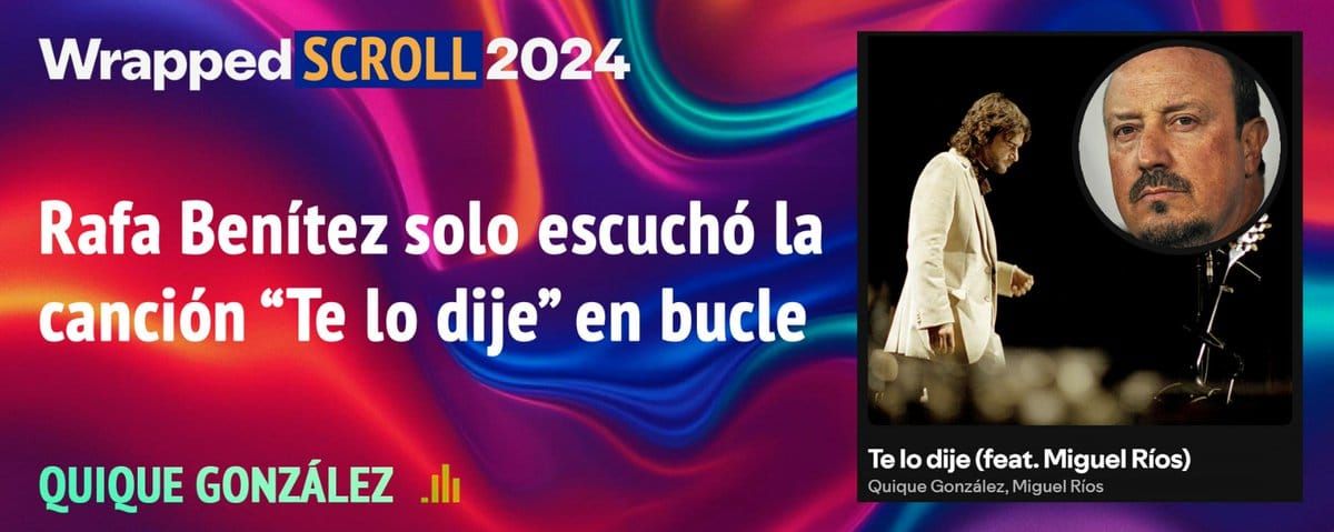 Wrappe. Rafa Benítez solo escuchó la —canción "Te 10 dije" en bucle—