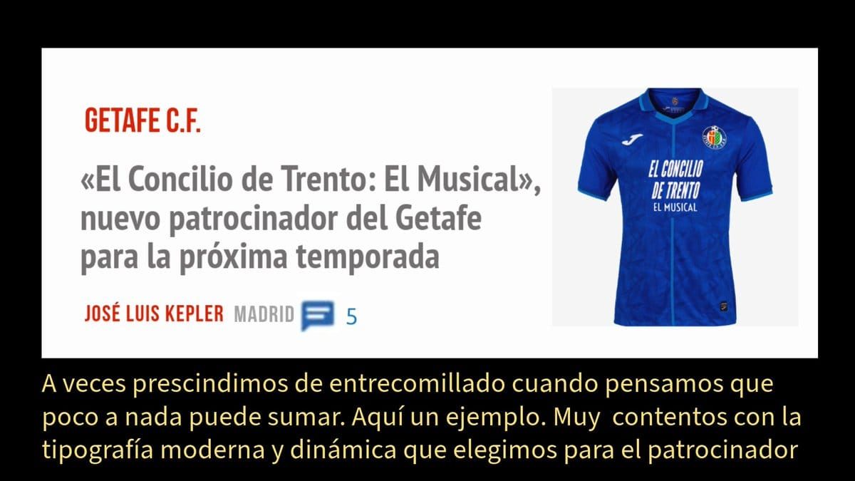 A veces prescindimos de entrecomillado cuando pensamos que poco a nada puede sumar. Aquí un ejemplo. Muy contentos con la