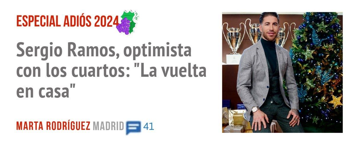 ESPECIAL. Sergio Ramos, optimista con los cuartos: "La vuelta en casa"