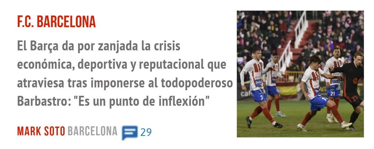 F.C. BARCELONA. El Barça da por zanjada la crisis económica, deportiva y reputacional que atraviesa tras imponerse al todopoderoso Barbastro: "Es un punto de inflexión"