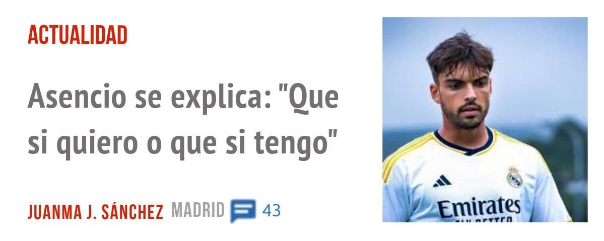 ACTUALIDAD. Asencio se explica: "Que si quiero o que si tengo"