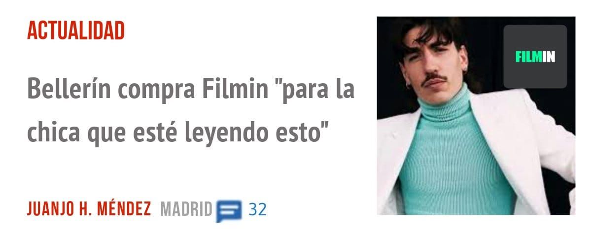 ACTUALIDAD. Bellerín compra Filmin "para la chica que esté leyendo esto"