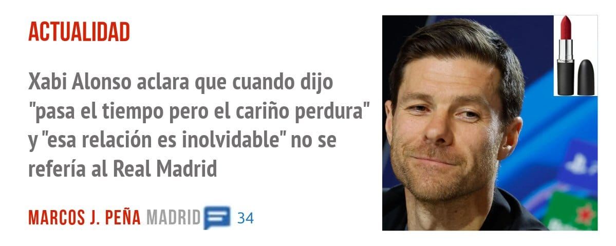 ACTUALIDAD. Xabi Alonso aclara que cuando dijo "pasa el tiempo pero el cariño perdura" y "esa relación es inolvidable" no se refería al Real Madrid