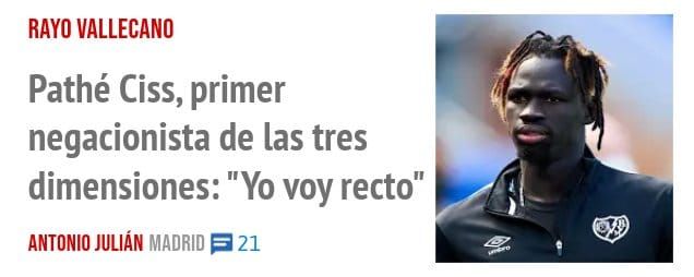 RAYO VALLECANO. Pathé Ciss, primer negacionista de las tres dimensiones: "Yo voy recto"