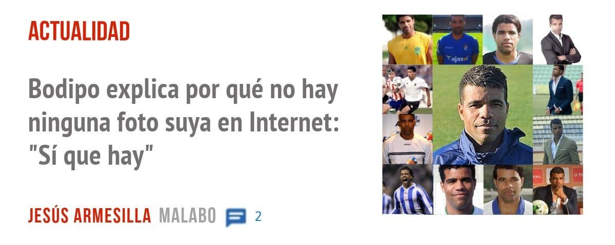 ACTUALIDAD. Bodipo explica por qué no hay ninguna foto suya en Internet: "Sí que hay"
