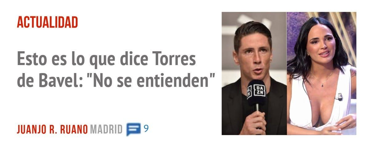 ACTUALIDAD. Esto es 10 que dice Torres de Bavel: "No se entienden"