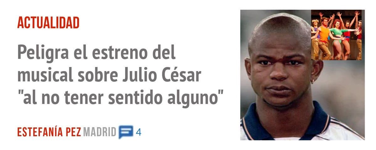 ACTUALIDAD. Peligra el estreno del musical sobre Julio César "al no tener sentido alguno"