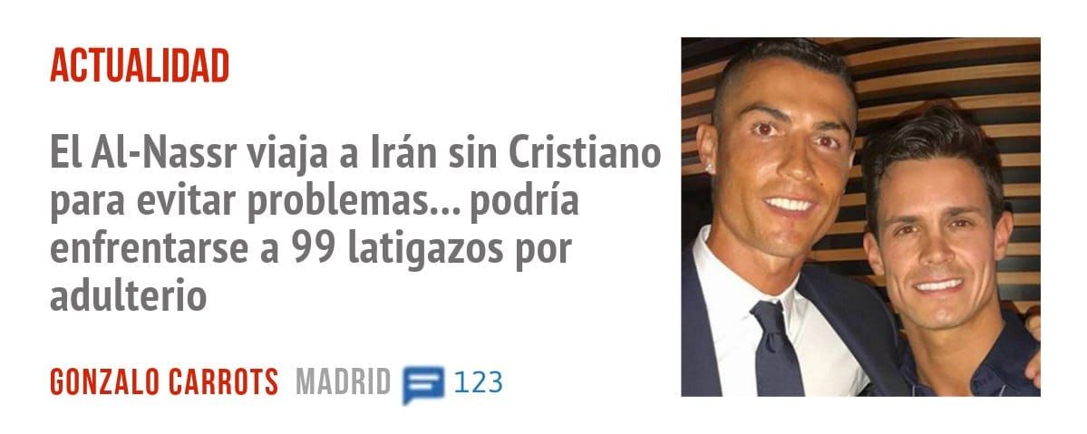 ACTUALIDAD. El Al-Nassr viaja a Irán sin Cristiano para evitar problemas... podría enfrentarse a 99 latigazos por adulterio