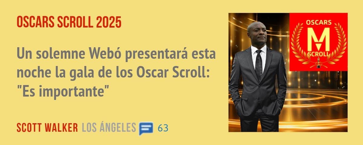 OSCARS SCROLL 2025. Un solemne Webó presentará esta noche la gala de los Oscar Scroll: "Es importante"