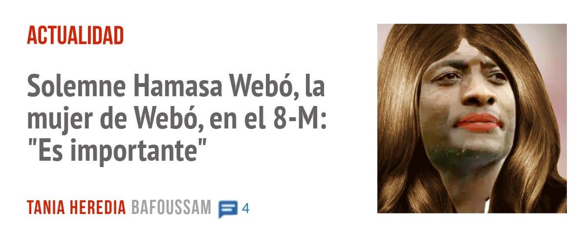 ACTUALIDAD. Solemne Hamasa Webó, la mujer de Webó, en el 8-M: "Es importante"