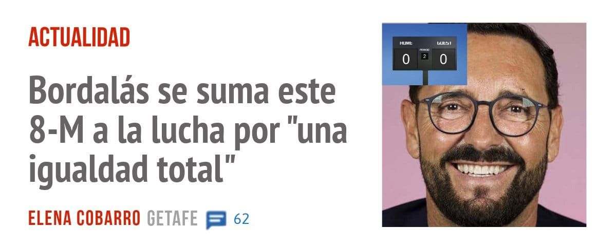 ACTUALIDAD. Bordalás se suma este 8-M a la lucha por "una igualdad total"