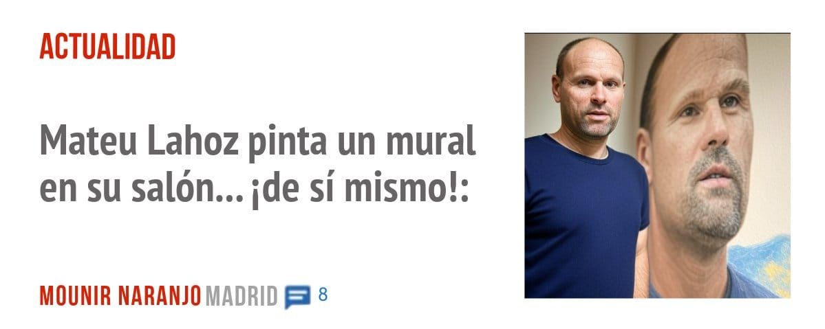 ACTUALIDAD. Mateu Lahoz pinta un mural en su salón... ide sí mismo!: