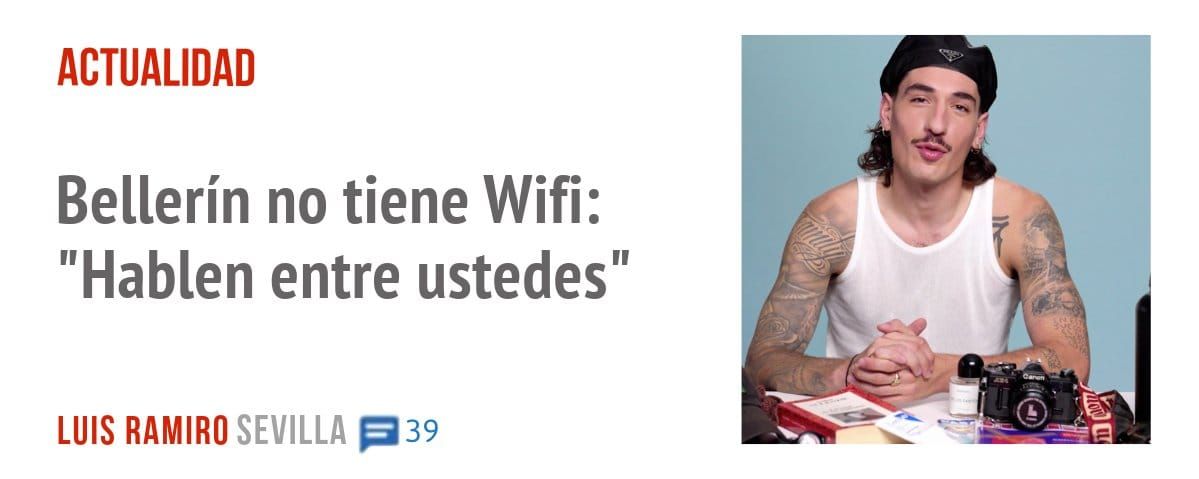 ACTUALIDAD. Bellerín no tiene Wifi: "Hablen entre ustedes"