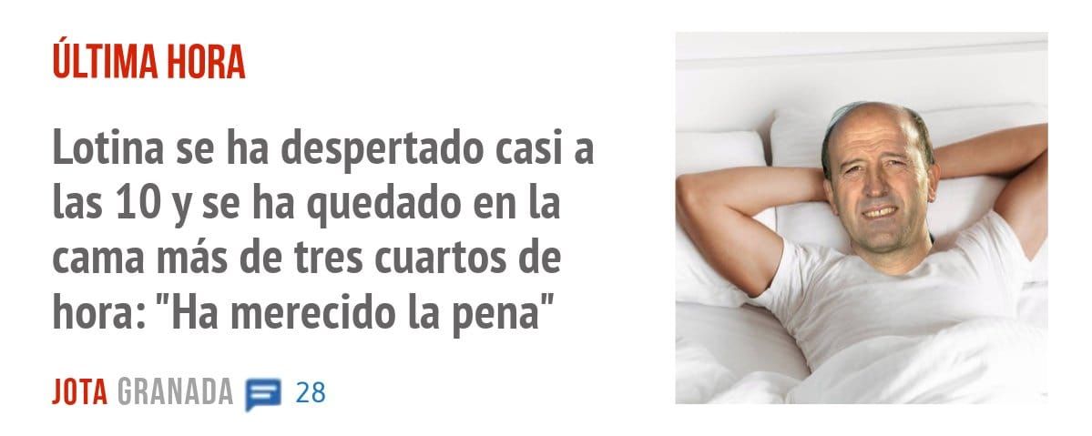 ÚLTIMA HORA. Lotina se ha despertado casi a las 10 y se ha quedado en la cama más de tres cuartos de hora: "Ha merecido la pena"
