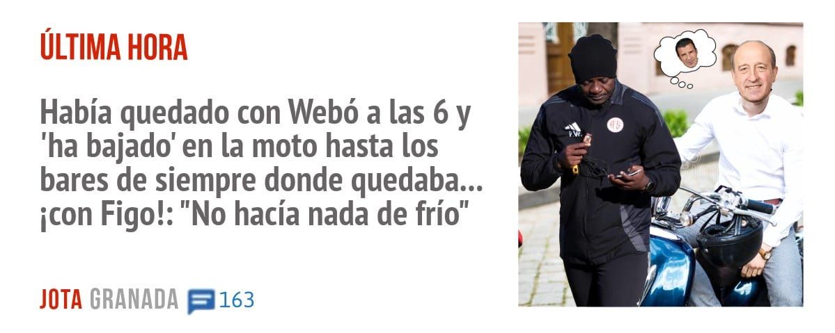 ÚLTIMA HORA. Había quedado con Webó a las 6 y 'ha bajado' en la moto hasta los bares de siempre donde quedaba... icon Figo!: "No hacía nada de frío"