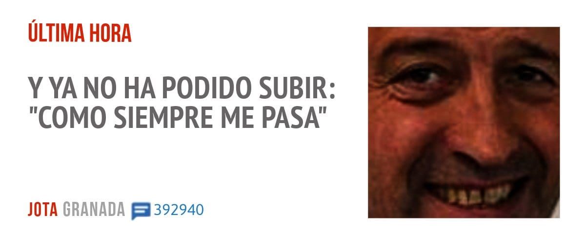 ÚLTIMA HORA. Y YA NO HA PODIDO SUBIR: "COMO SIEMPRE ME PASA"