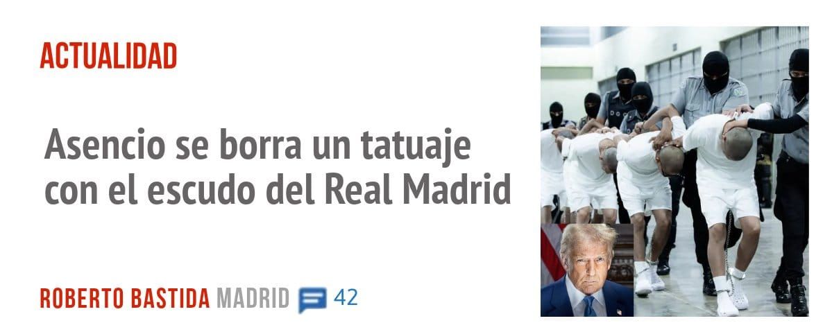 ACTUALIDAD. Asencio se borra un tatuaje con el escudo del Real Madrid