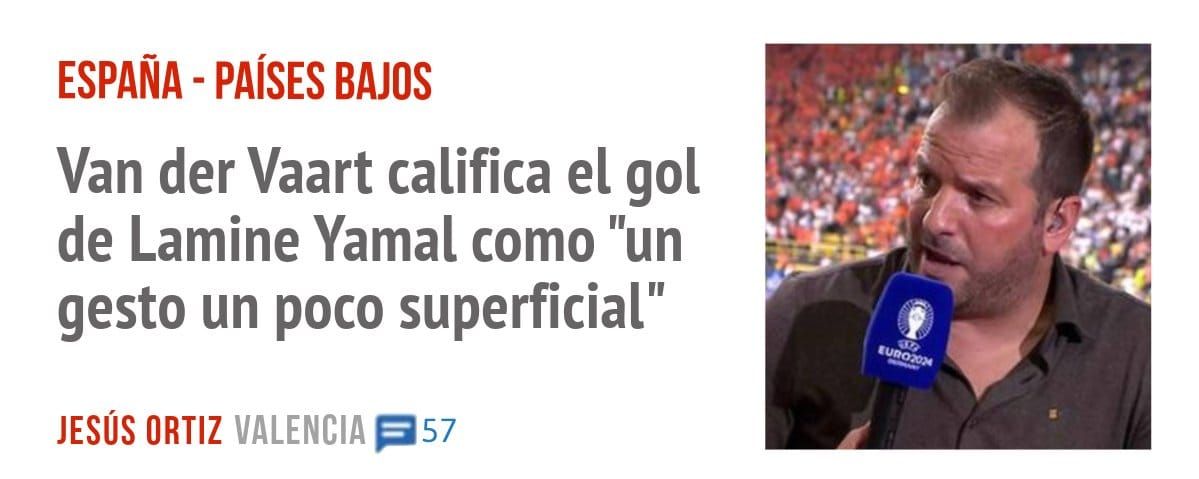 ESPAÑA - PAÍSES BAJOS. Van der Vaart califica el gol de Lamine Yamal como "un gesto un poco superficial"