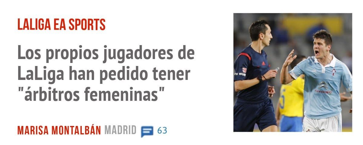 LALIGA EA SPORTS. Los propios jugadores de LaLiga han pedido tener "árbitros femeninas"