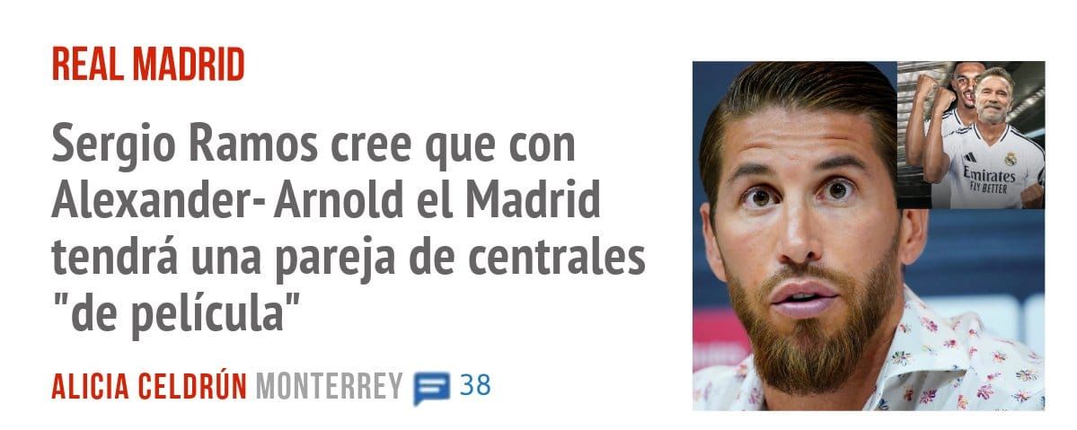 REAL MADRID. Sergio Ramos cree que con Alexander- Arnold el Madrid tendrá una pareja de centrales "de película"
