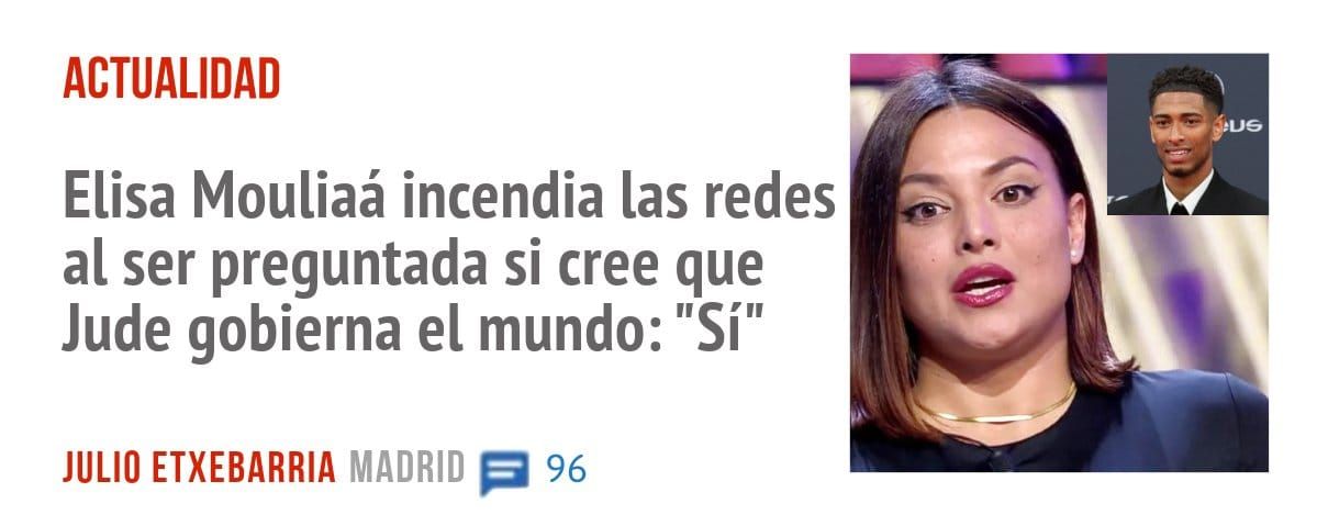 ACTUALIDAD. Elisa Mouliaá incendia las redes al ser preguntada si cree que Jude gobierna el mundo: "Sí"
