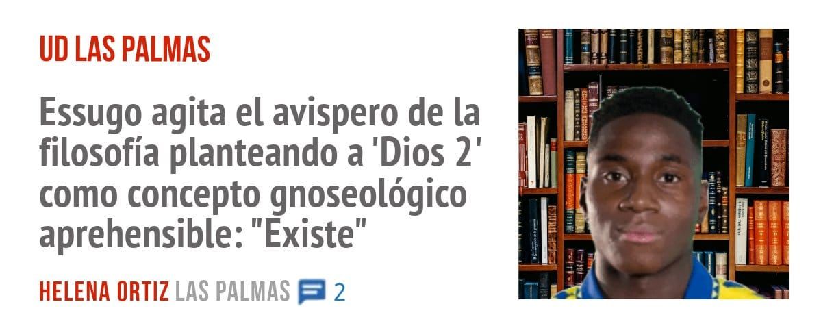 UD LAS PALMAS. Essugo agita el avispero de la filosofía planteando a 'Dios 2' como concepto gnoseológico aprehensible: "Existe"