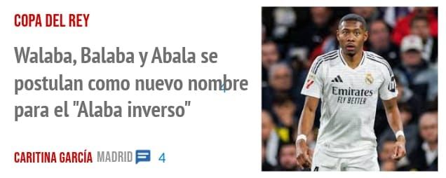 COPA DEL REY. Walaba, Balaba y Abala se postulan como nuevo nombre para el "Alaba inverso"