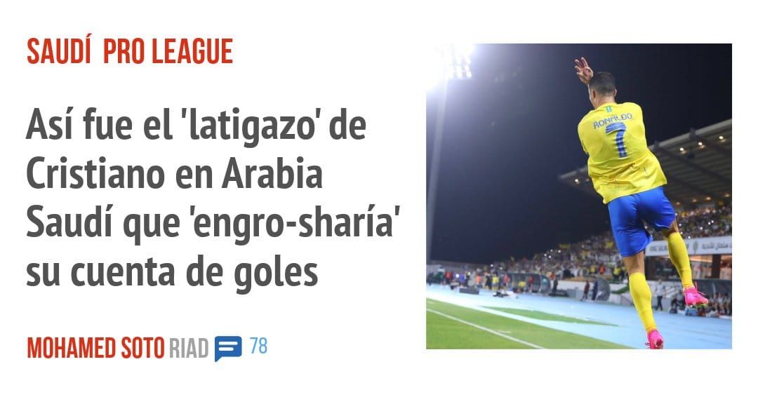 SAUDÍ PRO LEAGUE. Así fue el 'latigazo' de Cristiano en Arabia Saudí que 'engro-sharía' su cuenta de goles