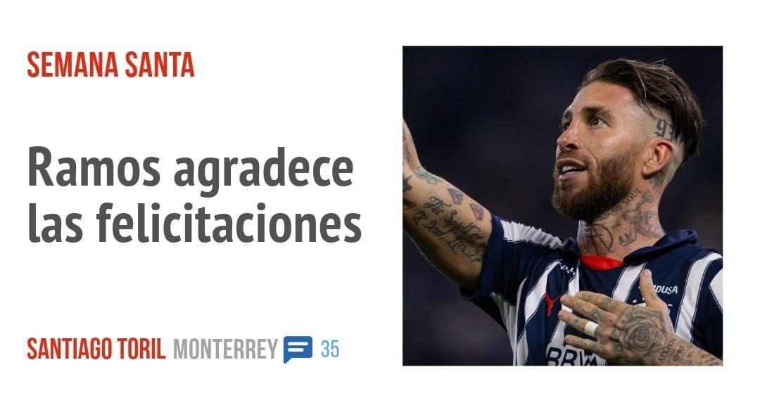 SEMANA SANTA. Ramos agradece las felicitaciones
