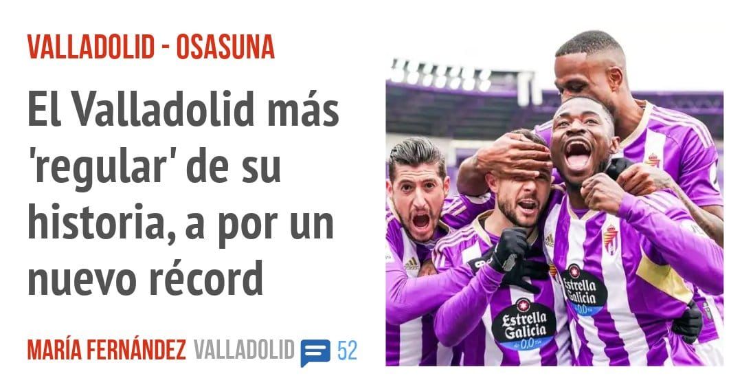 VALLADOLID - OSASUNA. El Valladolid más 'regular' de su historia, a por un nuevo récord