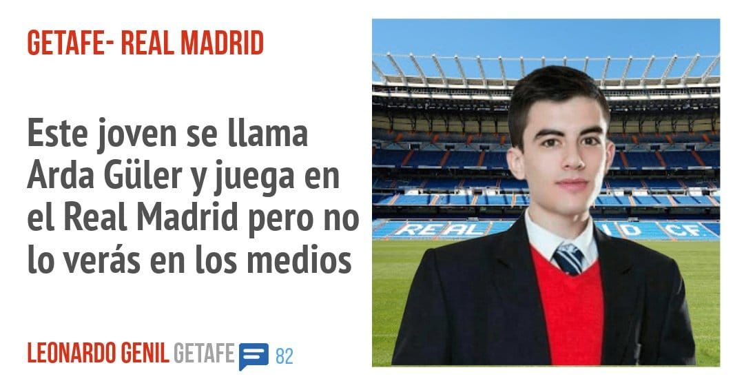 GETAFE- REAL MADRID. Este joven se llama Arda Güler y juega en el Real Madrid pero no 10 verás en los medios
