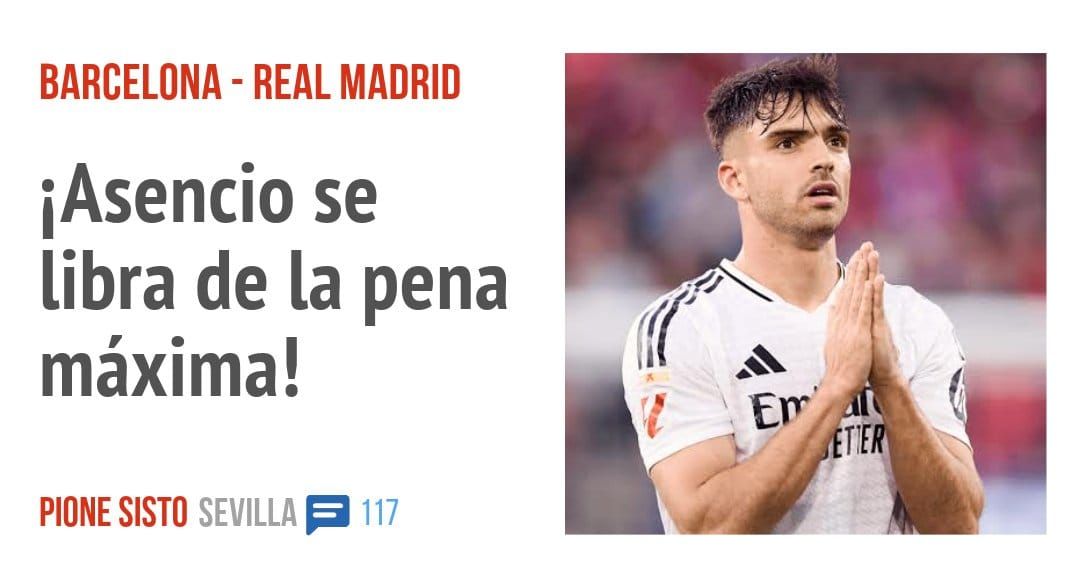 BARCELONA - REAL MADRID. iAsencio se libra de la pena máxima!