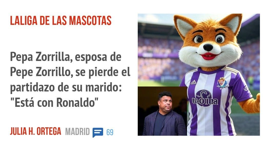 LALIGA DE LAS MASCOTAS. Pepa Zorrilla, esposa de Pepe Zorrillo, se pierde el partidazo de su marido: "Está con Ronaldo"