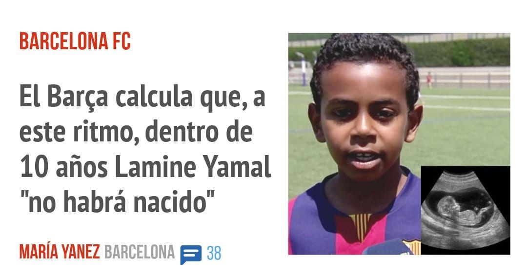 BARCELONA FC. El Barça calcula que, a este ritmo, dentro de 10 años Lamine Yamal "no habrá nacido"