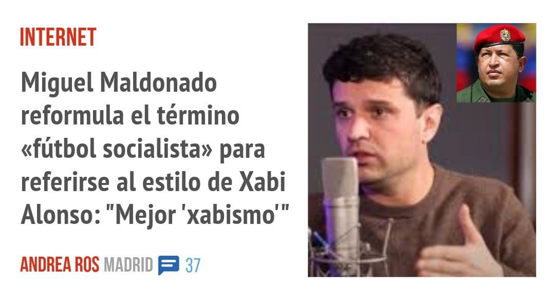 INTERNET. Miguel Maldonado reformula el término «fútbol socialista» para referirse al estilo de Xabi Alonso: "Mejor 'xabismo"'