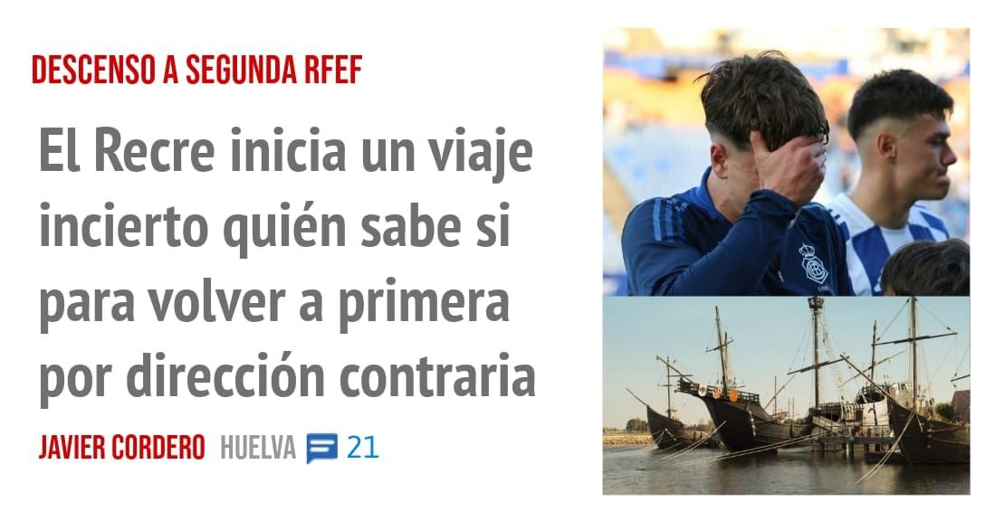DESCENSO A SEGUNDA RFEF. El Recre inicia un viaje incierto quién sabe si para volver a primera por dirección contraria
