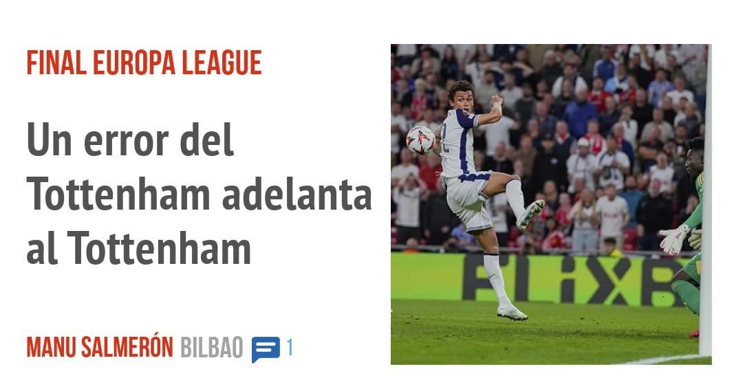 FINAL EUROPA LEAGUE. Un error del Tottenham adelanta al Tottenham