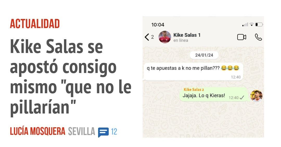 ACTUALIDAD. Kike Salas se apostó consigo mismo "que no le pillarían"