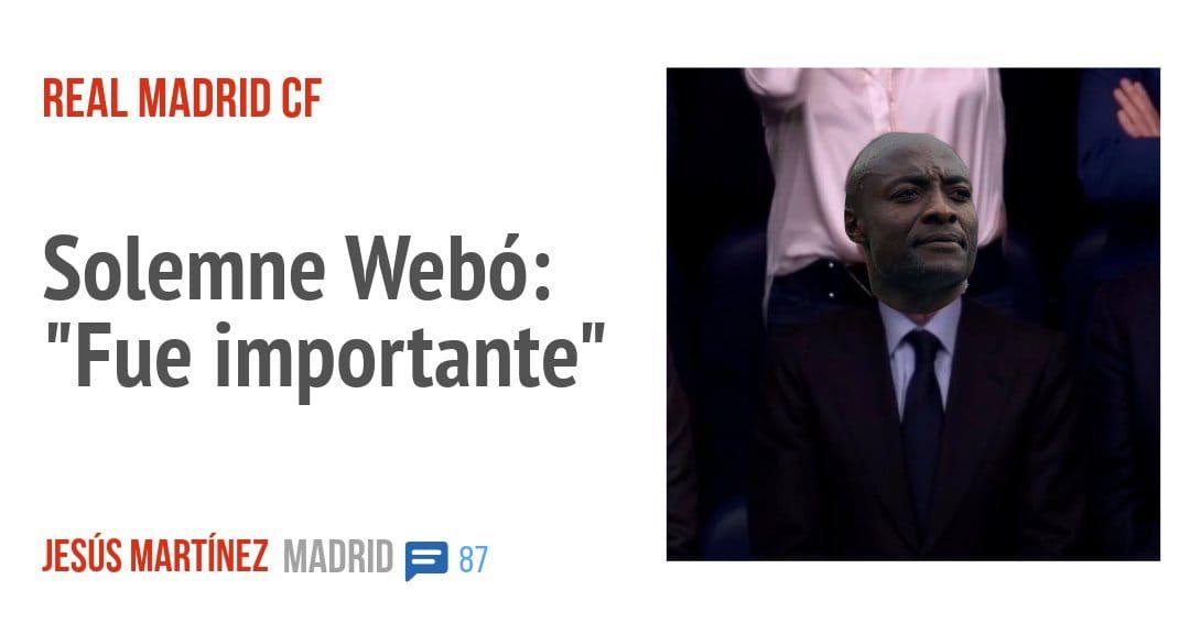REAL MADRID CF. Solemne Webó: "Fue importante"