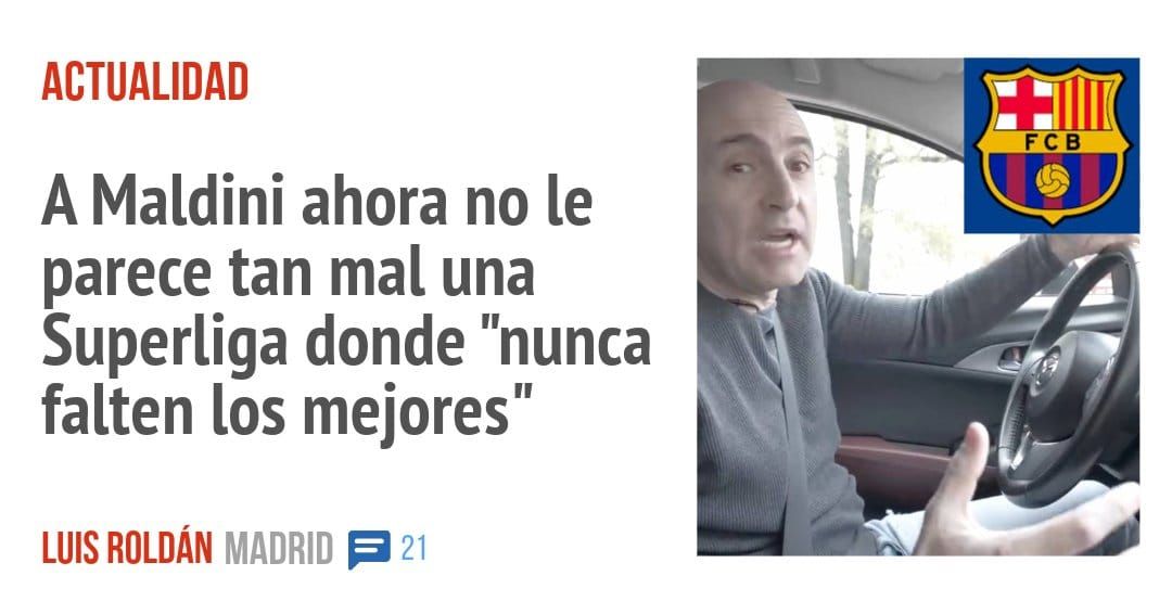 ACTUALIDAD. A Maldini ahora no le parece tan mal una Superliga donde "nunca falten los mejores"