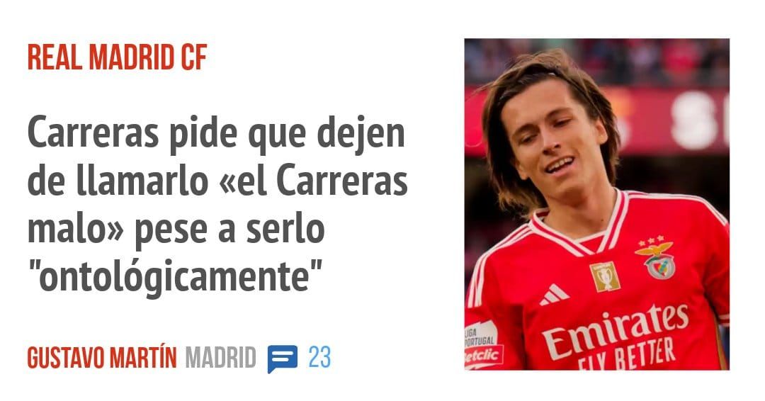REAL MADRID CF. Carreras pide que dejen de llamarlo «el Carreras malo» pese a serlo "ontológicamente"