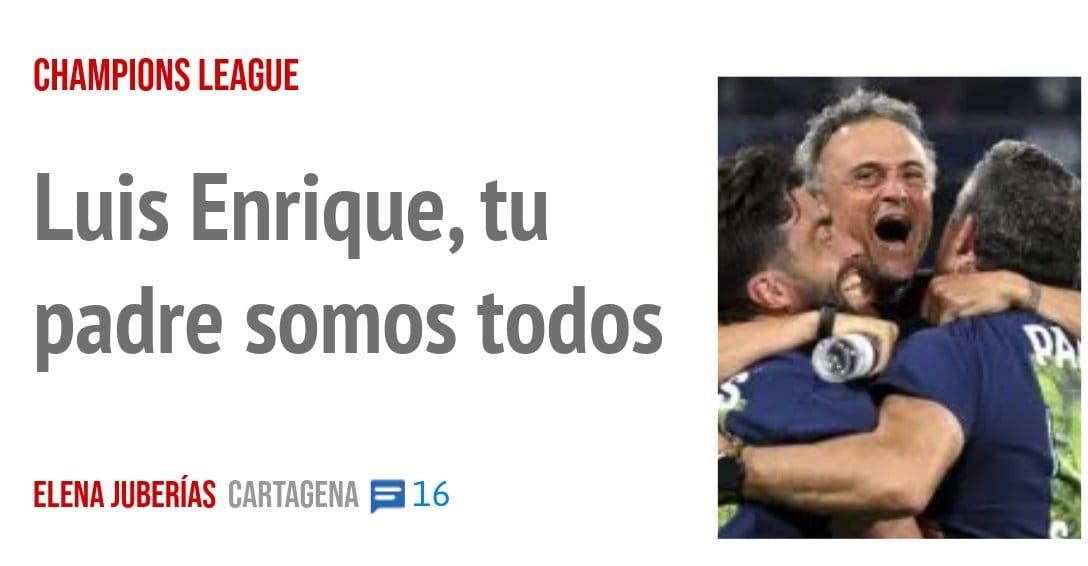 CHAMPIONS LEAGUE. Luis Enrique, tu padre somos todos