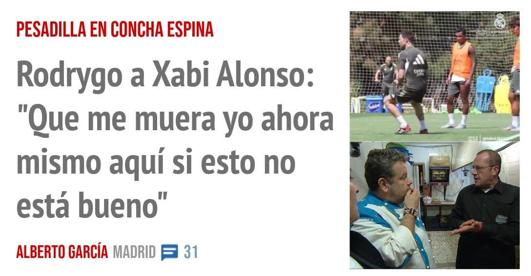 PESADILLA EN CONCHA ESPINA. Rodrygo a Xabi Alonso: "Que me muera yo ahora mismo aquí si esto no está bueno"