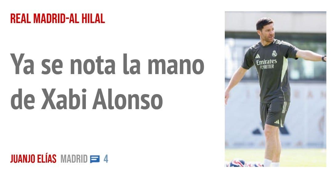 REAL MADRID-AL HILAL. Ya se nota la mano de Xabi Alonso