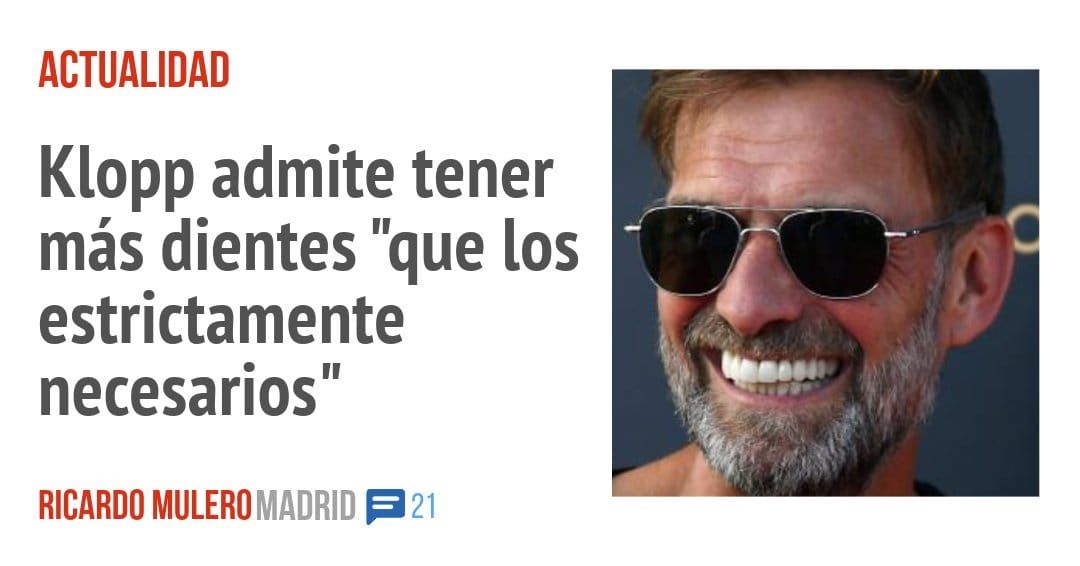 ACTUALIDAD. Klopp admite tener más dientes "que los estrictamente necesarios"