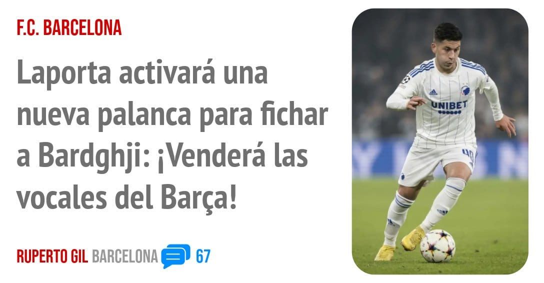 F.C. BARCELONA. Laporta activará una nueva palanca para fichar a Bardghji: iVenderá las vocales del Barça!