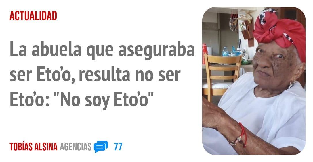 ACTUALIDAD. La abuela que aseguraba ser Eto'o, resulta no ser Eto'o: "No soy Eto'o"