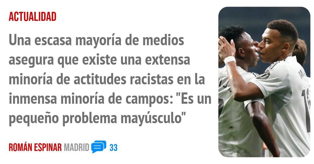 ACTUALIDAD. Una escasa mayoría de medios asegura que existe una extensa minoría de actitudes racistas en la inmensa minoría de campos: "Es un pequeño problema mayúsculo"